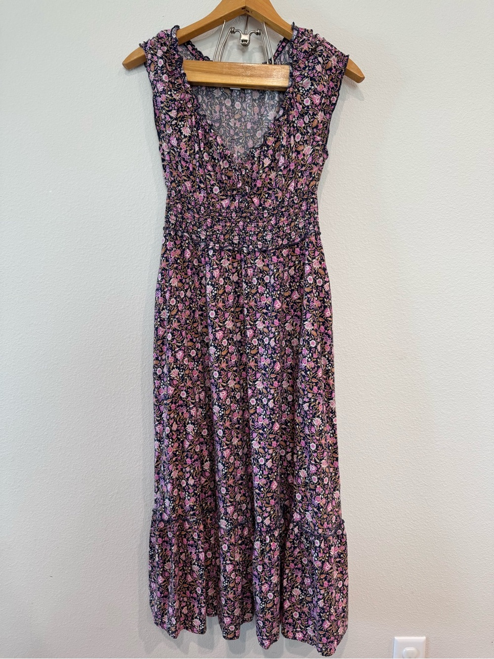 Old Navy Floral Smocked Boho Maxi Dress XS
